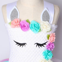 Load image into Gallery viewer, Girls Unicorn Rainbow Dress For Girls Tutu Flower Princess Dress Kids Halloween