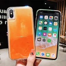 Load image into Gallery viewer, New Fashion Noctilucent Dynamic Liquid Quicksand For iPhone 6 6S 7 8 Plus X XR