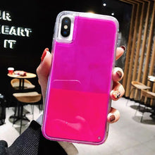 Load image into Gallery viewer, New Fashion Noctilucent Dynamic Liquid Quicksand For iPhone 6 6S 7 8 Plus X XR