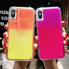 Load image into Gallery viewer, New Fashion Noctilucent Dynamic Liquid Quicksand For iPhone 6 6S 7 8 Plus X XR