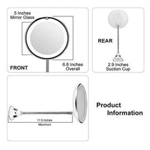 Load image into Gallery viewer, 360 Degree Rotation 10X Magnifying LED Makeup Mirror Compact Suction Cup Folding Vanity Mirror with LED Light cosmetic Tools
