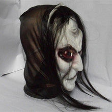 Load image into Gallery viewer, Halloween Zombie Mask Props Grudge Ghost Hedging Zombie Mask Realistic Masquerade Halloween Mask Long Hair Ghost Scary Mask