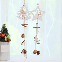Load image into Gallery viewer, Wooden Christmas Ornaments Wood Star Pendants Pine Cone Christmas Tree Drop Ornaments Xmas Decor Christmas Decoration for Home