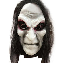 Load image into Gallery viewer, Halloween Zombie Mask Props Grudge Ghost Hedging Zombie Mask Realistic Masquerade Halloween Mask Long Hair Ghost Scary Mask