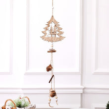 Load image into Gallery viewer, Wooden Christmas Ornaments Wood Star Pendants Pine Cone Christmas Tree Drop Ornaments Xmas Decor Christmas Decoration for Home