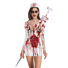 Load image into Gallery viewer, Bloody Nurse Role-play Dress for Women Halloween